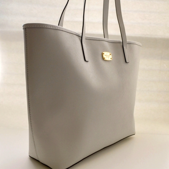 Michael Kors Handbags - [Michael Kors] Embossed Leather Tote Bag Gray NWOT